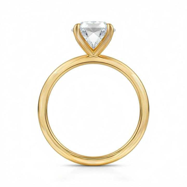 Round Classic Open Solitaire Ring