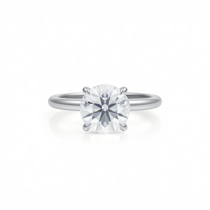 Round Classic Open Solitaire Ring
