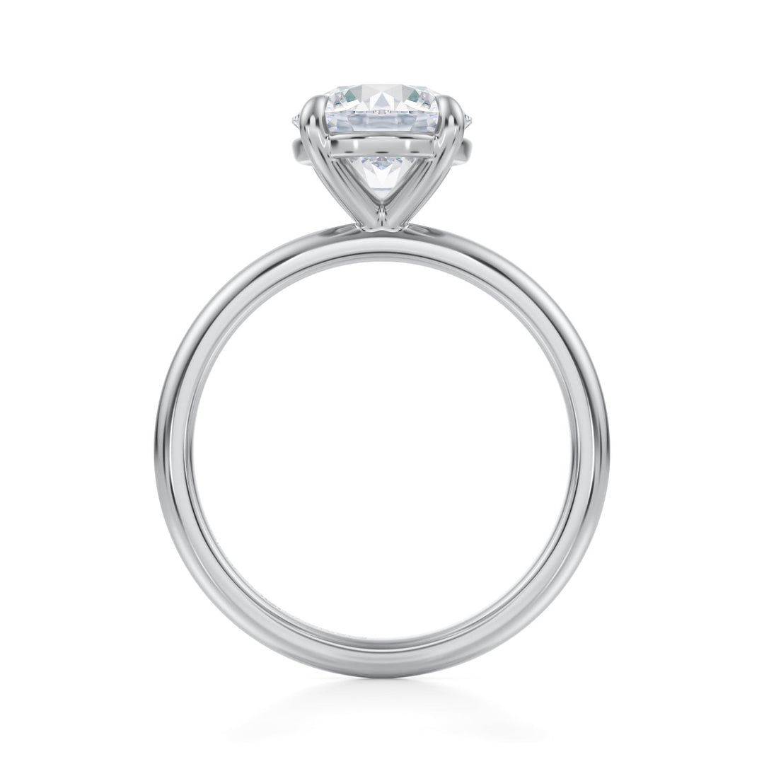 Round Martini Basket Solitaire Ring