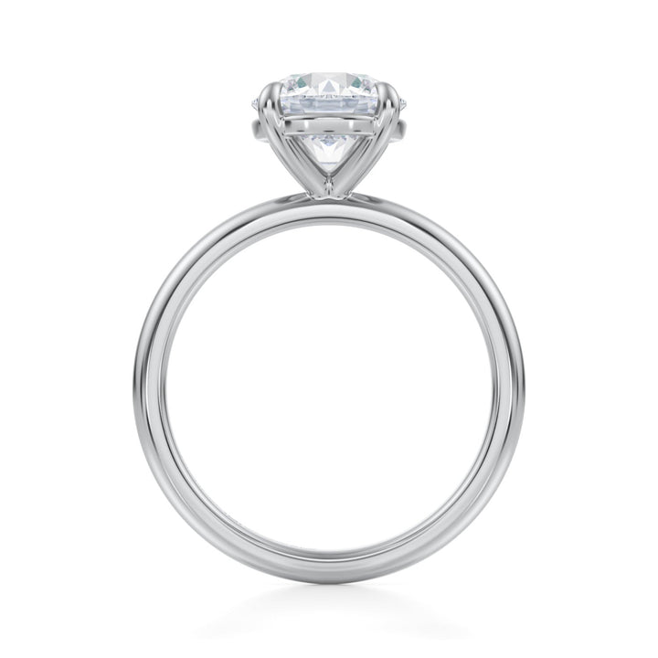 Round Martini Basket Solitaire Ring