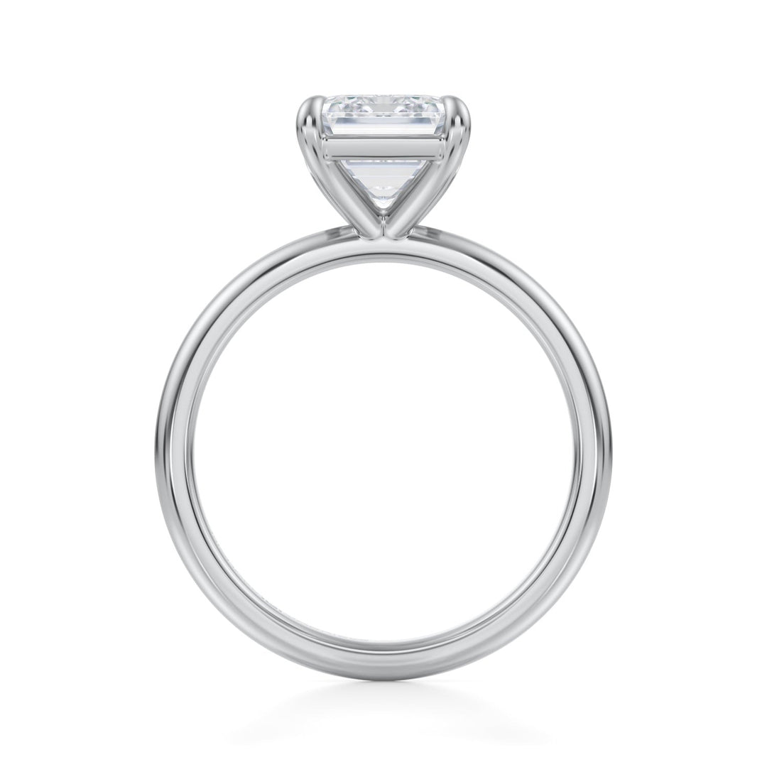Emerald Martini Basket Solitaire Ring