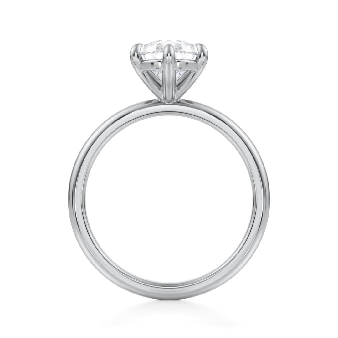 Pear Martini Basket Solitaire Ring