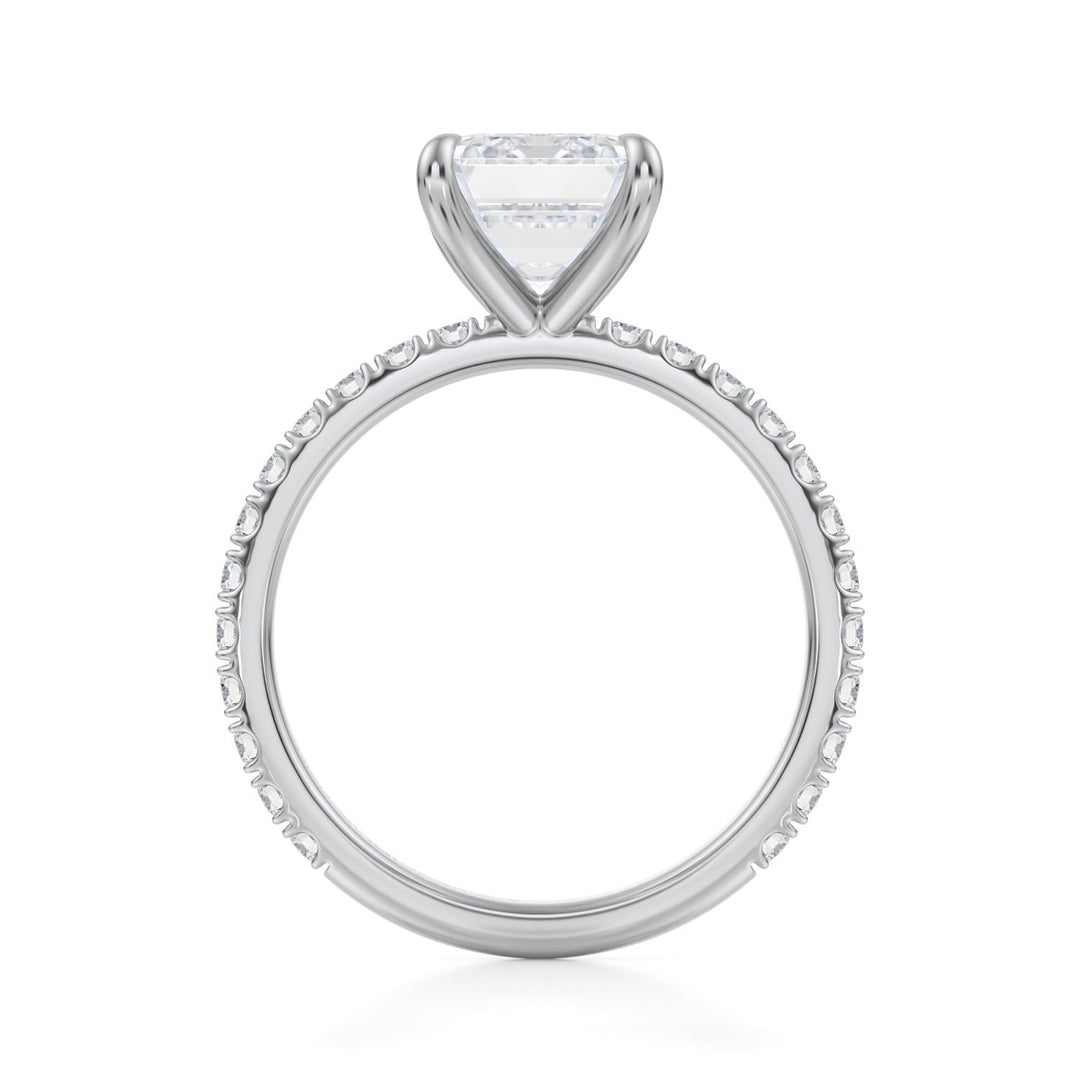 Emerald Modern Pave Ring