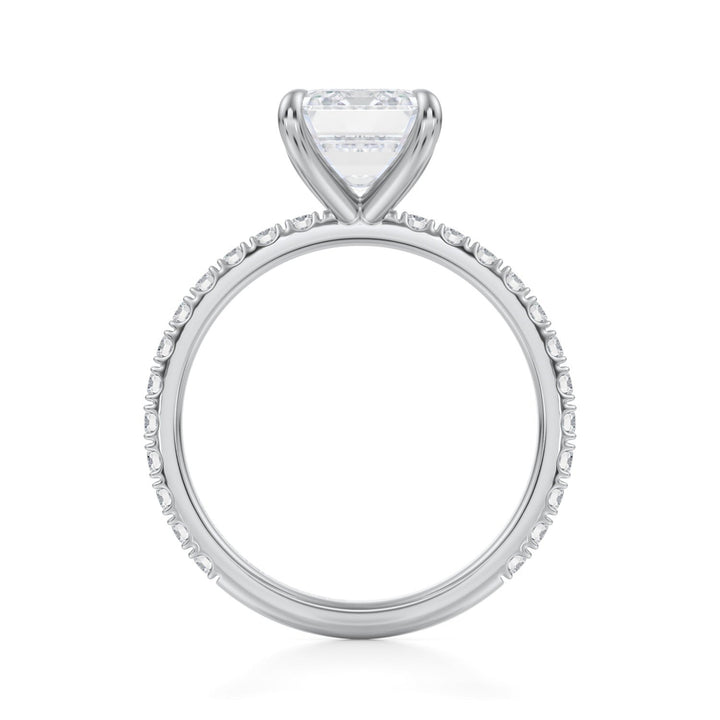 Emerald Modern Pave Ring