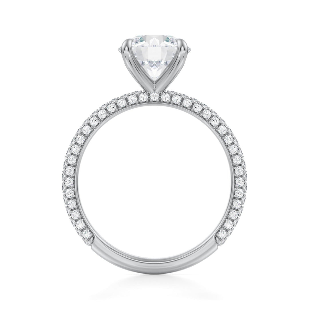 Round Trio Pave Ring