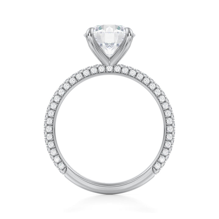 Round Trio Pave Ring