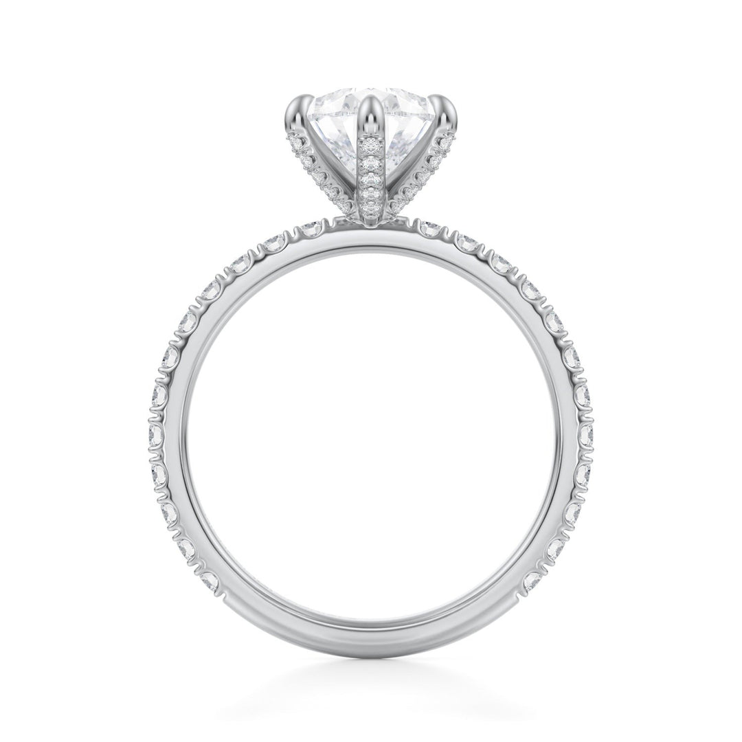 Pear Pave Ring With Pave Prongs