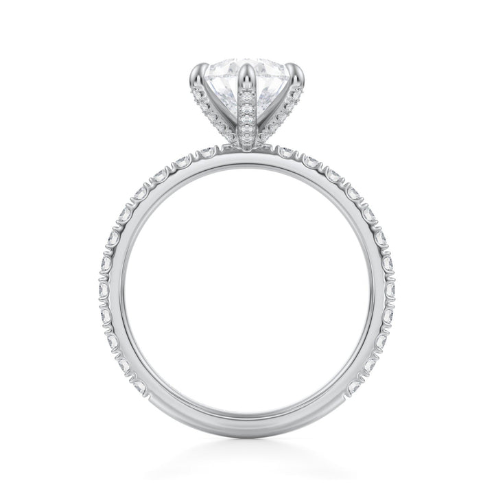 Pear Pave Ring With Pave Prongs