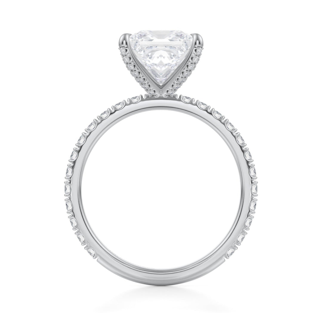 Princess Pave Ring With Pave Prongs