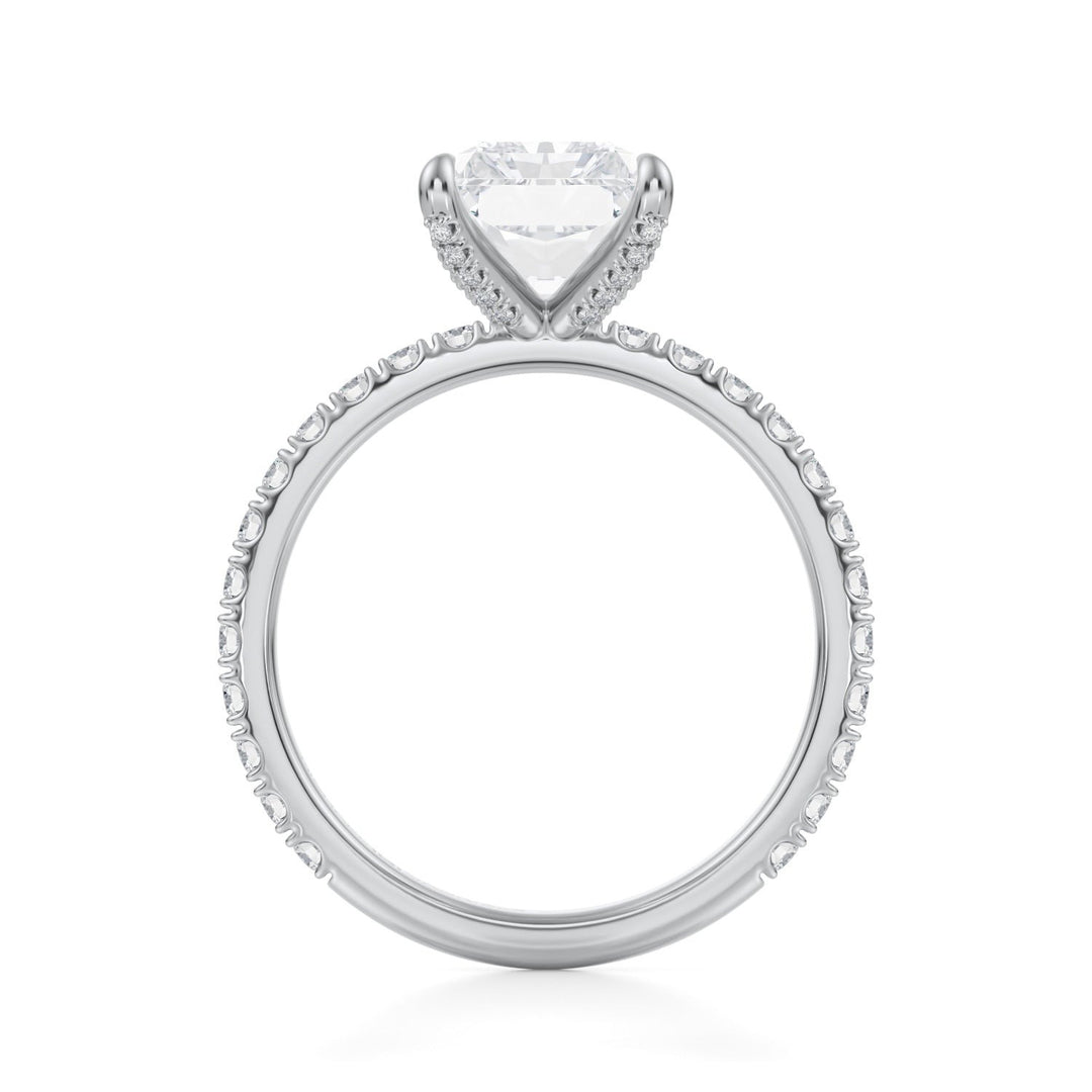 Radiant Pave Ring With Pave Prongs