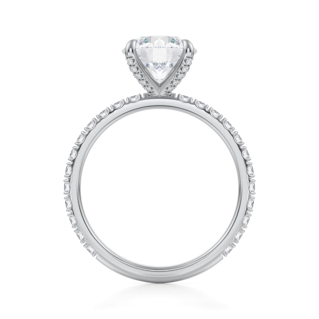 Round Pave Ring With Pave Prongs
