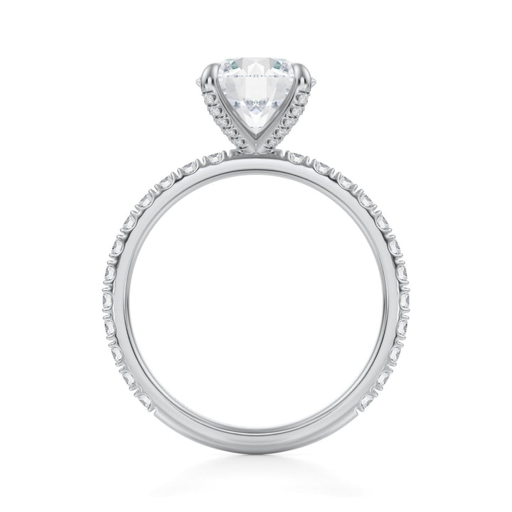 Round Pave Ring With Pave Prongs