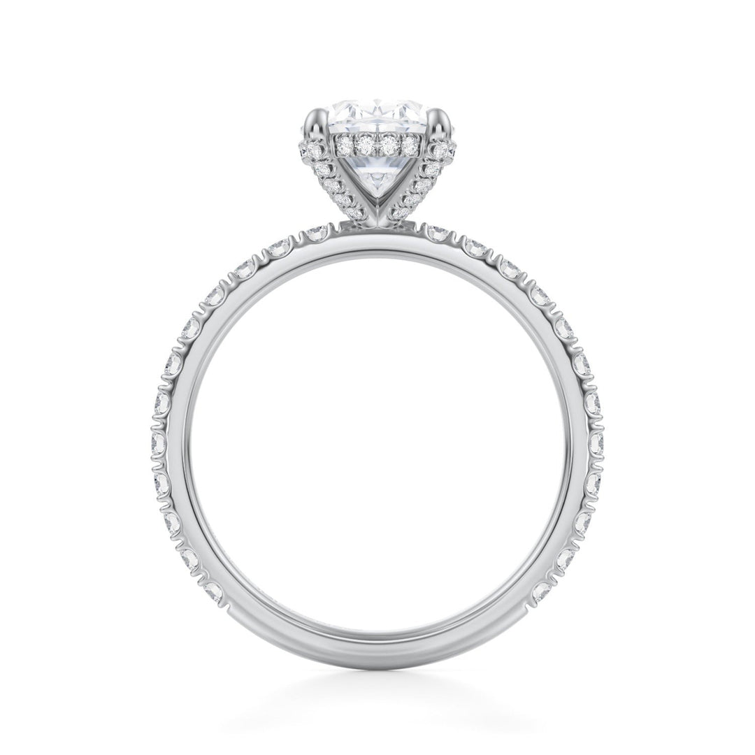 Oval Pave Basket With Pave Ring