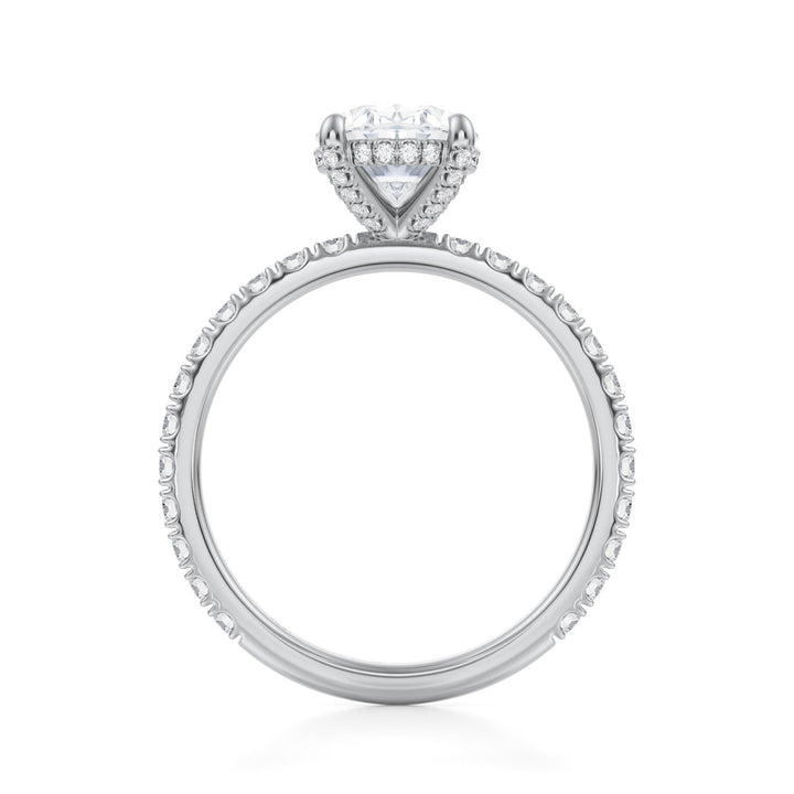 Oval Pave Basket With Pave Ring