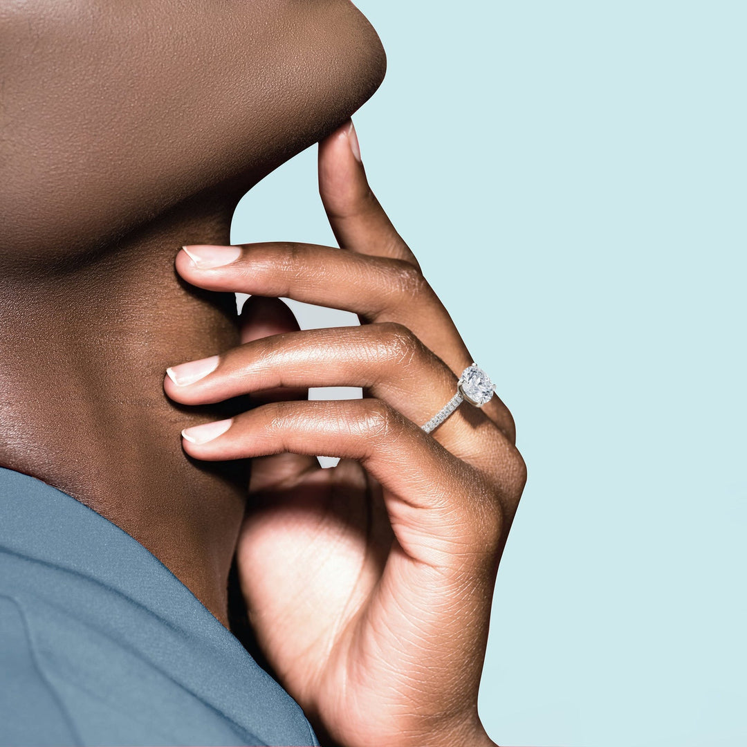 Round Trio Pave Ring