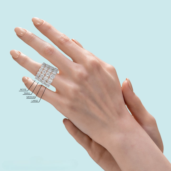 Cushion Bezel Eternity Band
