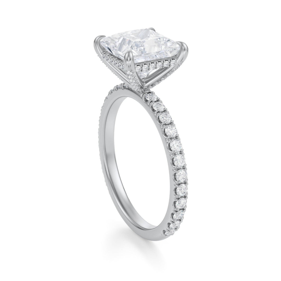 Princess Pave Basket With Pave Ring