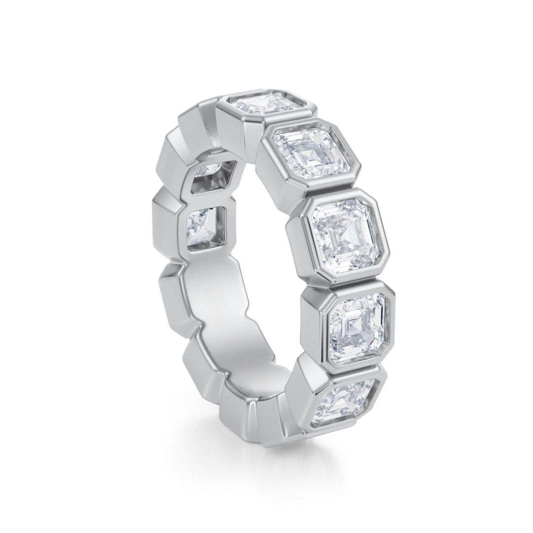 Asscher Bezel Eternity Band
