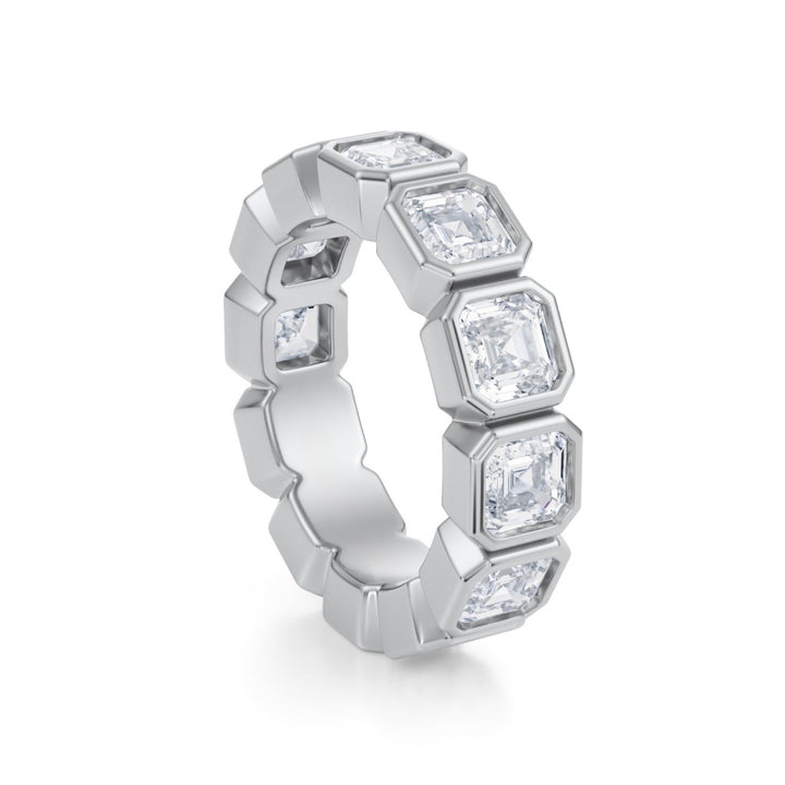 Asscher Bezel Eternity Band