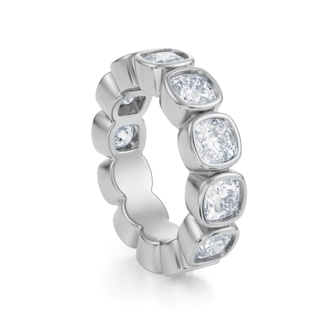 Cushion Bezel Eternity Band