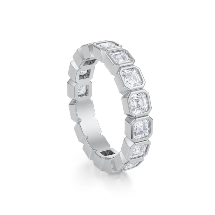 Asscher Bezel Eternity Band