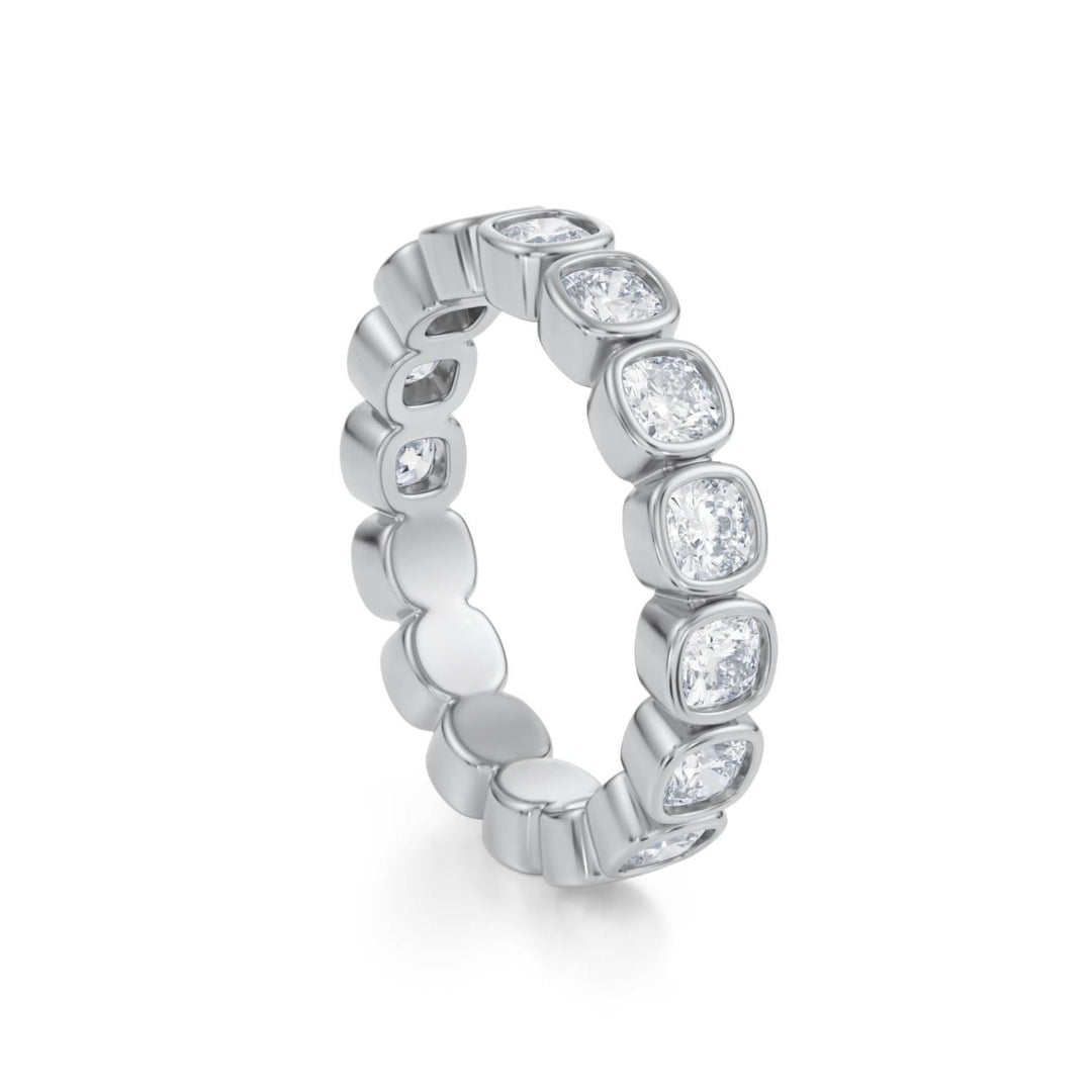 Cushion Bezel Eternity Band