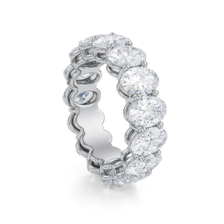 Oval Eternity Band - Vertical