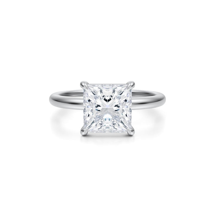 Princess Martini Basket Solitaire Ring