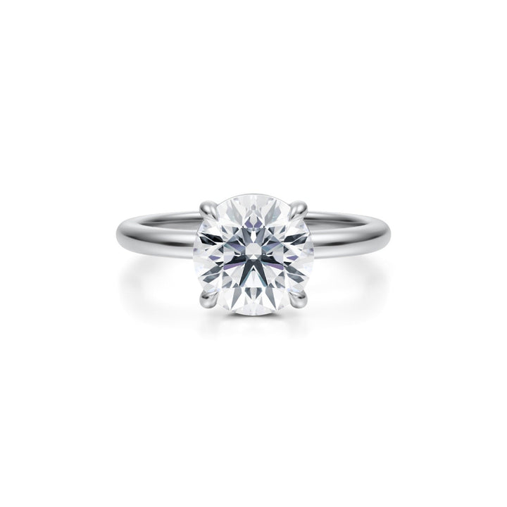 Round Martini Basket Solitaire Ring