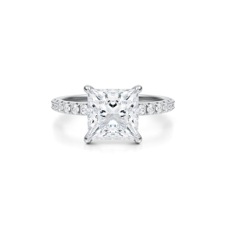 Princess Pave Ring With Pave Prongs