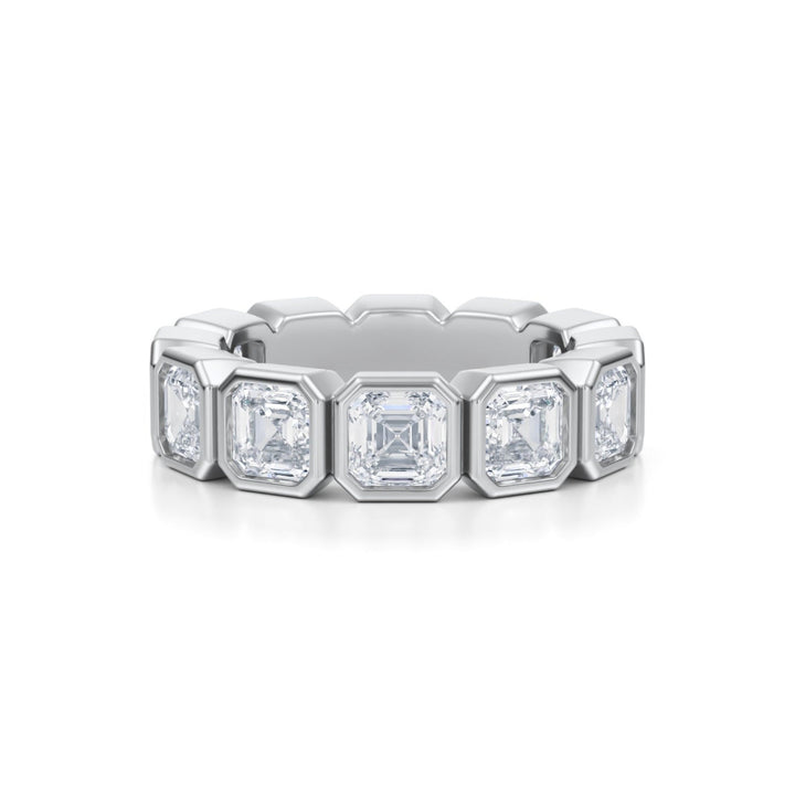 Asscher Bezel Eternity Band