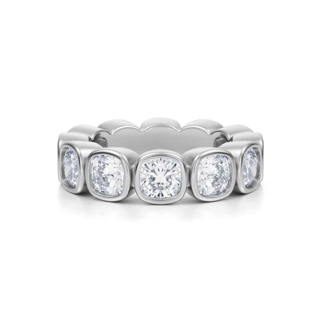Cushion Bezel Eternity Band