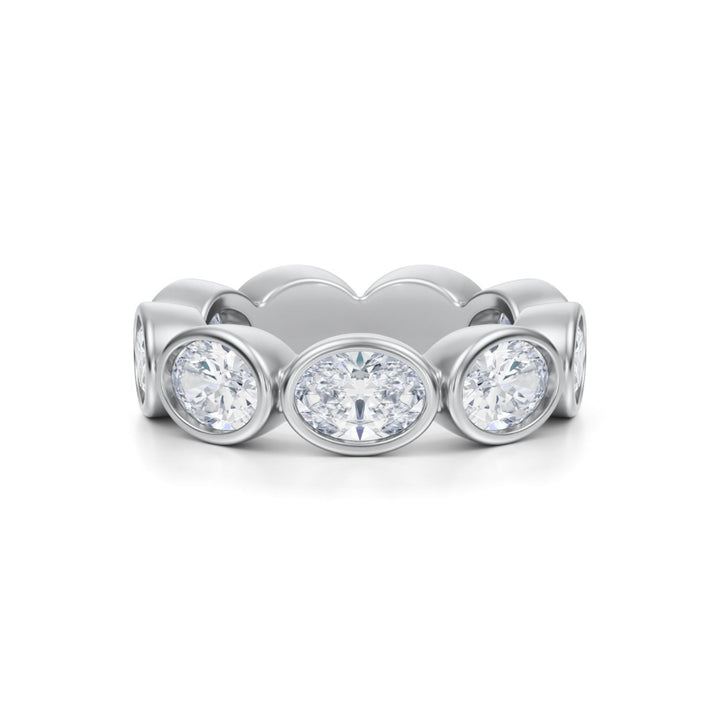 Oval Bezel Eternity Band - Horizontal