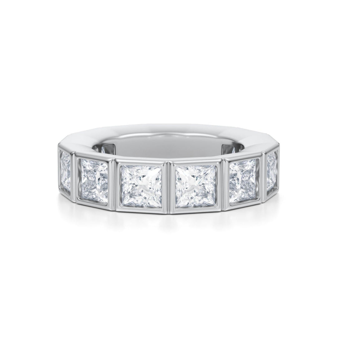 Princess Bezel Eternity Band
