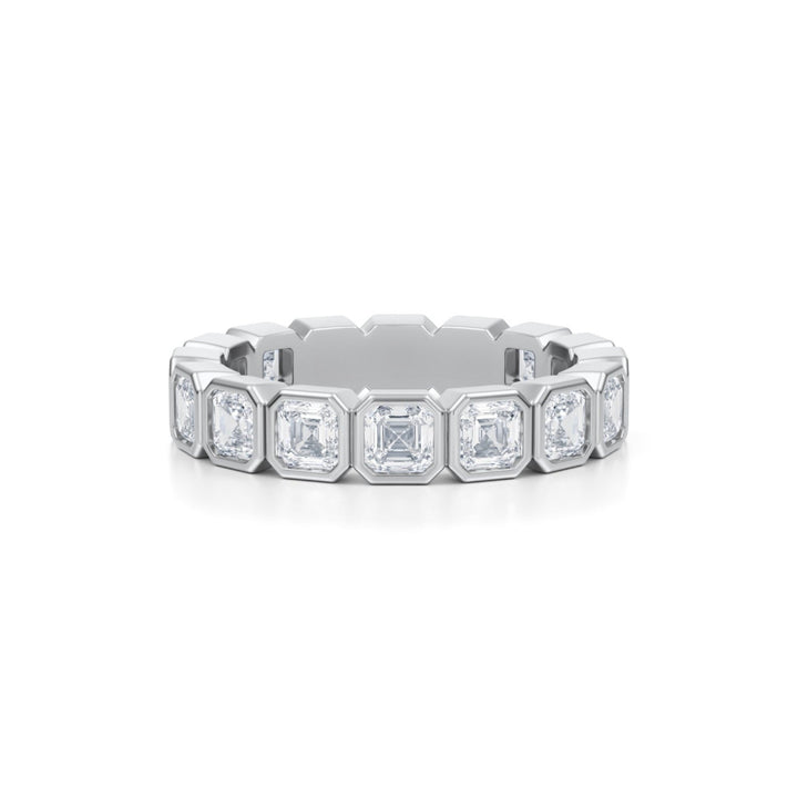 Asscher Bezel Eternity Band