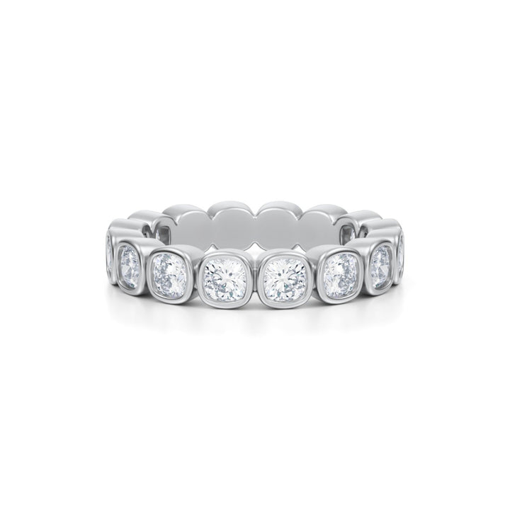 Cushion Bezel Eternity Band
