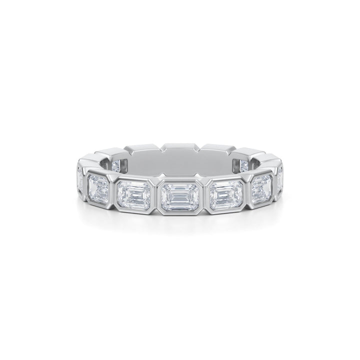Emerald Bezel Eternity Band - Horizontal