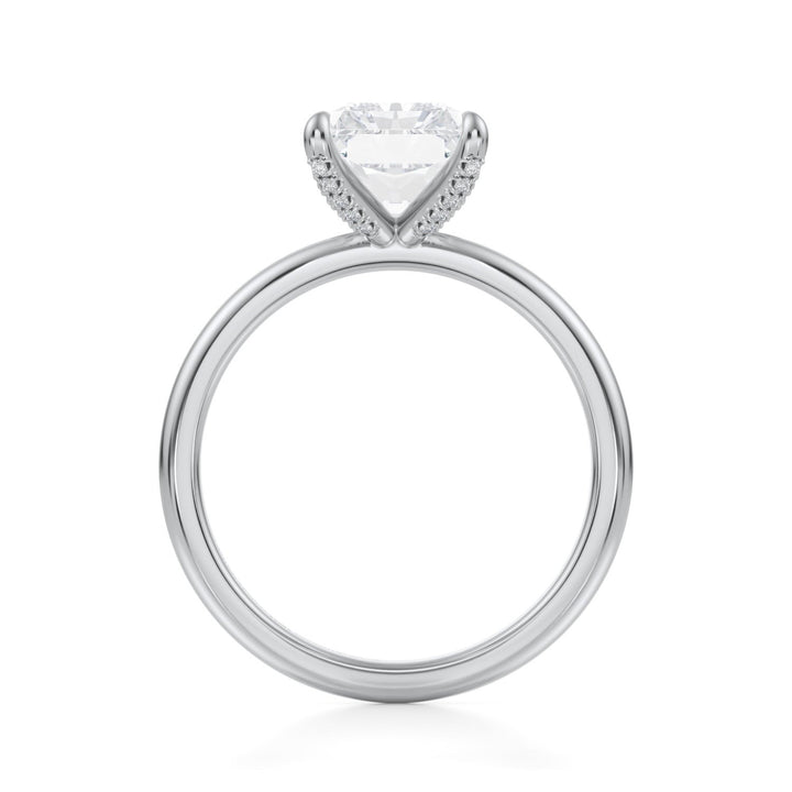 Radiant Solitaire Ring With Pave Prongs