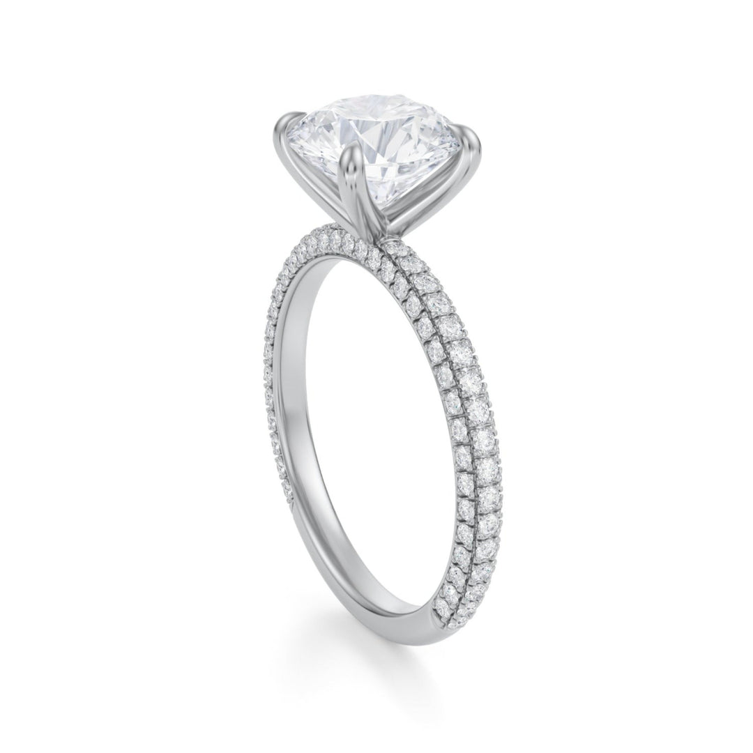 Round Trio Pave Ring