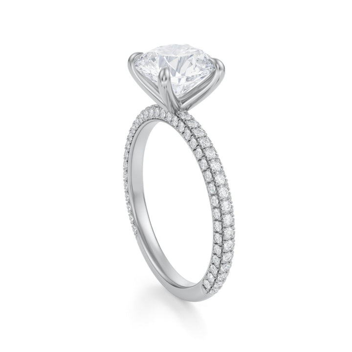 Round Trio Pave Ring