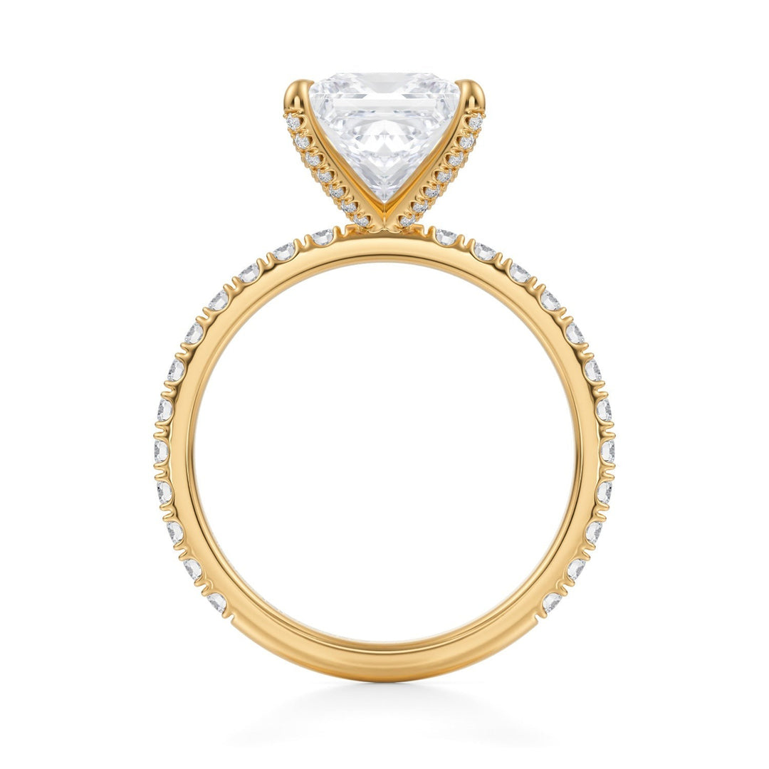 Princess Pave Ring With Pave Prongs