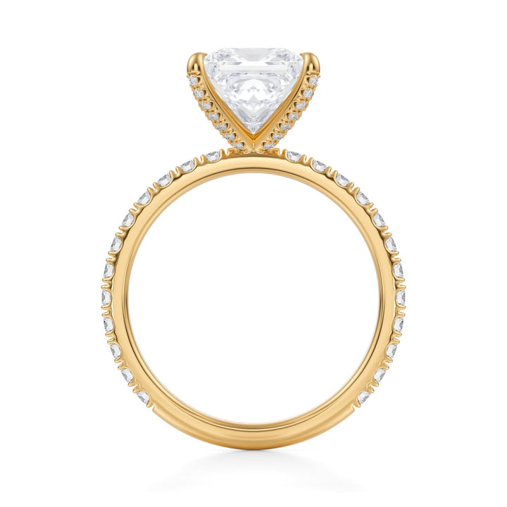 Princess Pave Ring With Pave Prongs