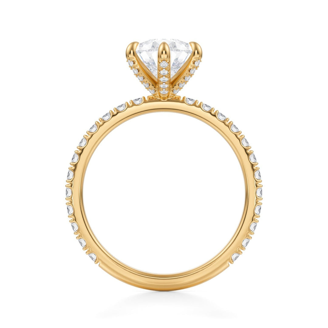 Pear Pave Ring With Pave Prongs
