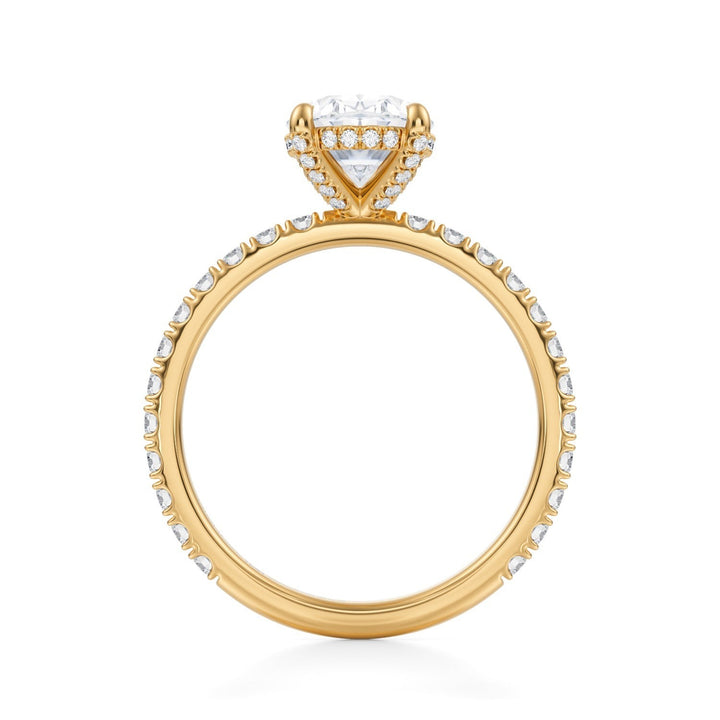 Oval Pave Basket With Pave Ring