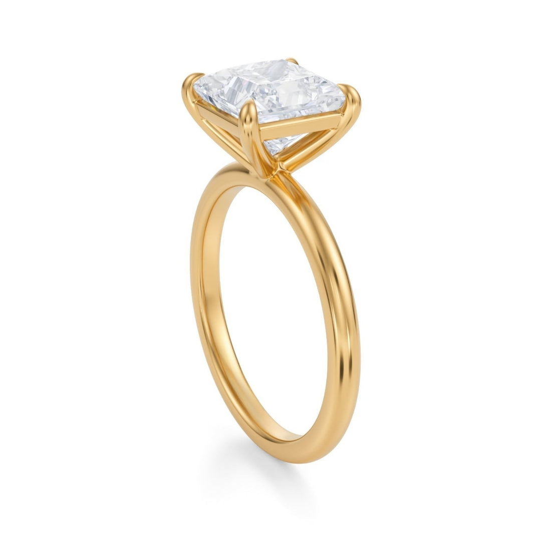 Princess Martini Basket Solitaire Ring