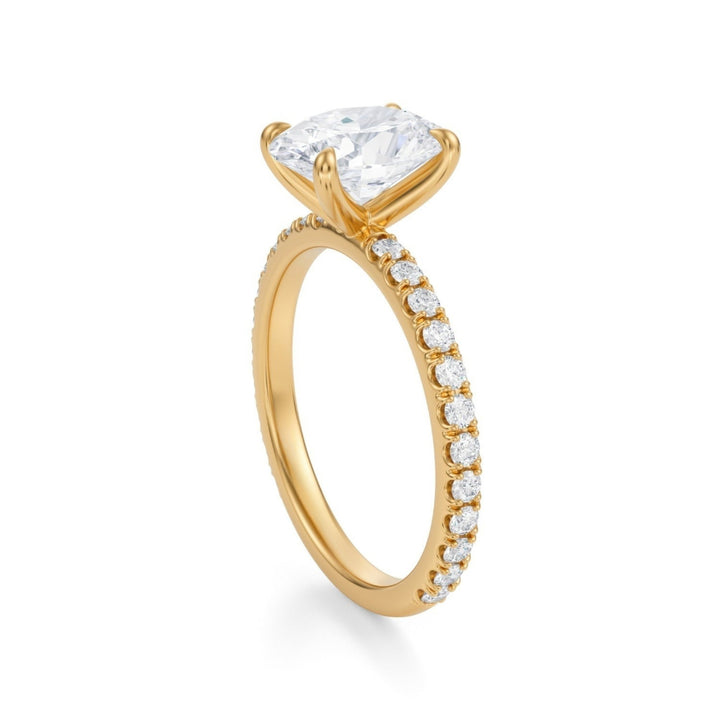 Oval Modern Pave Ring