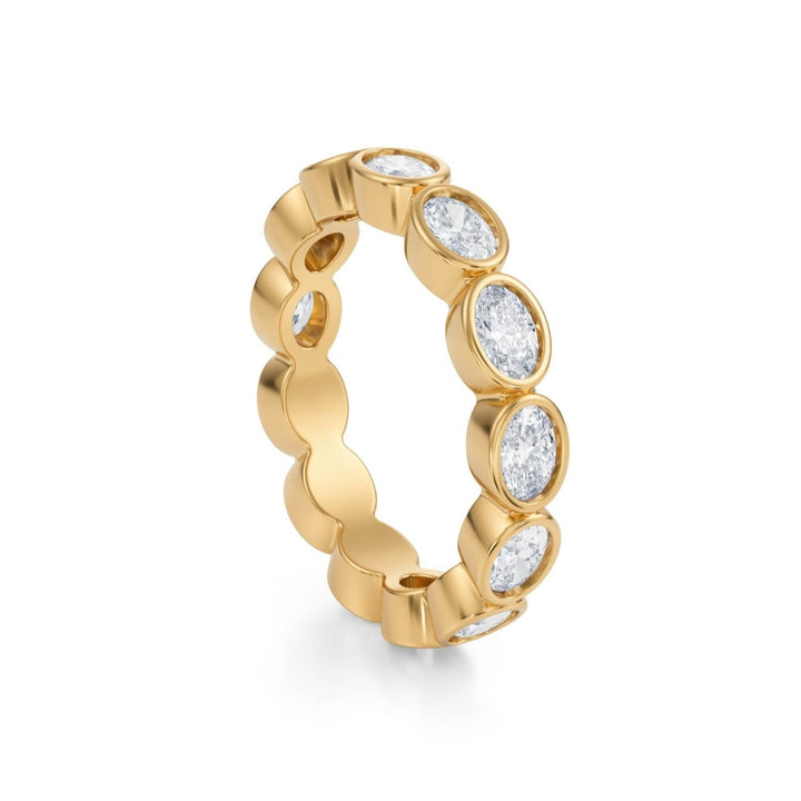 Oval Bezel Eternity Band - Horizontal