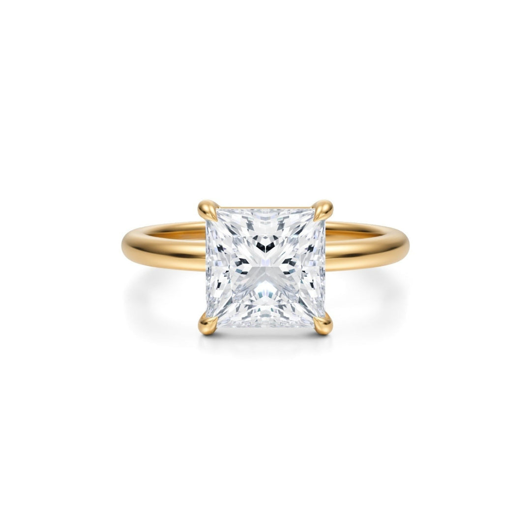 Princess Martini Basket Solitaire Ring
