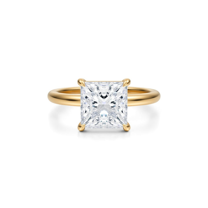 Princess Martini Basket Solitaire Ring