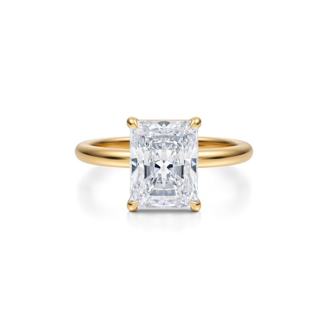 Radiant Martini Basket Solitaire Ring